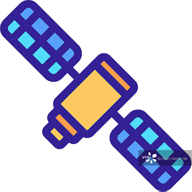 人造卫星地球图标图片素材