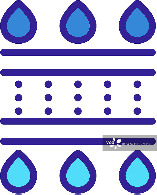 含水层隔离轮廓图标图片素材