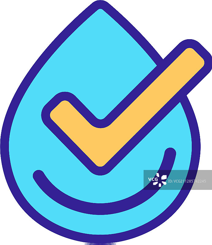 干净的水图标隔离轮廓符号图片素材