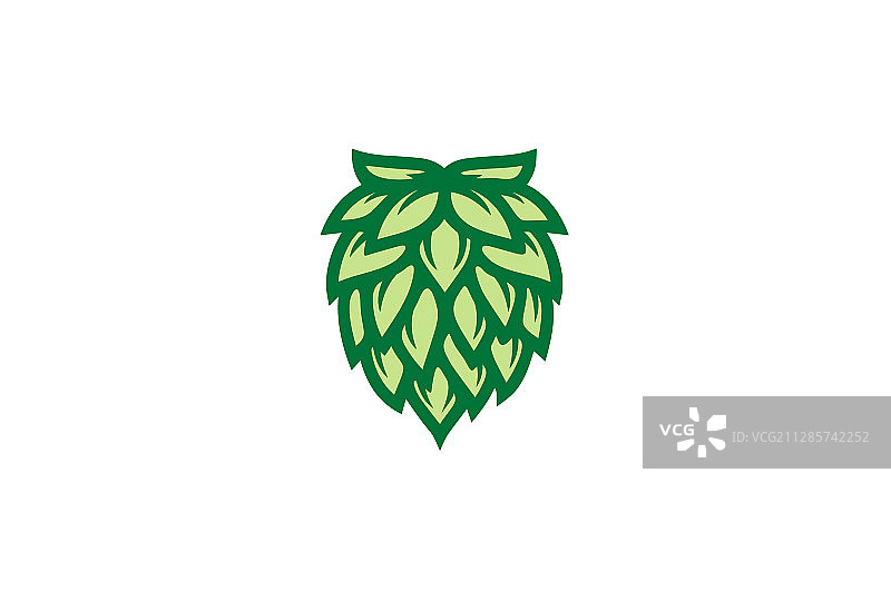 啤酒酿造厂啤酒花标志设计图片素材