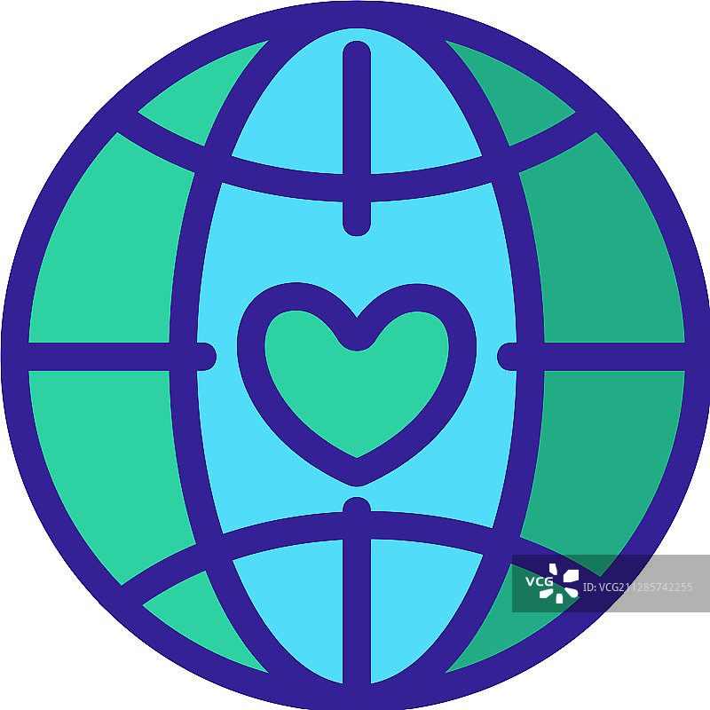 星球志愿者轮廓图标图片素材