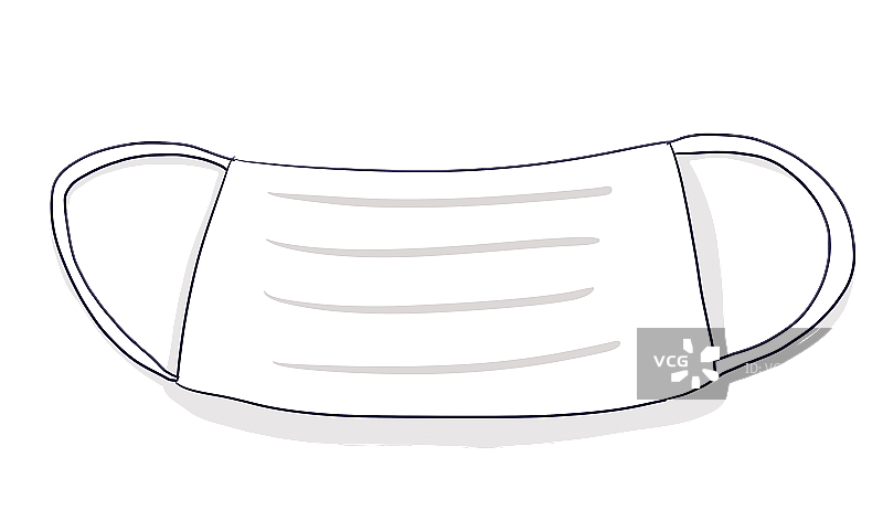 元素：手绘口罩图片素材