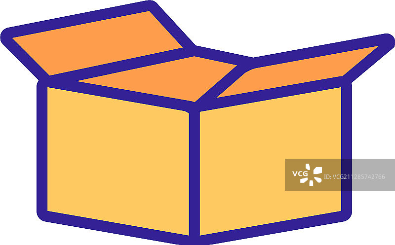 打开的包裹轮廓符号图标图片素材