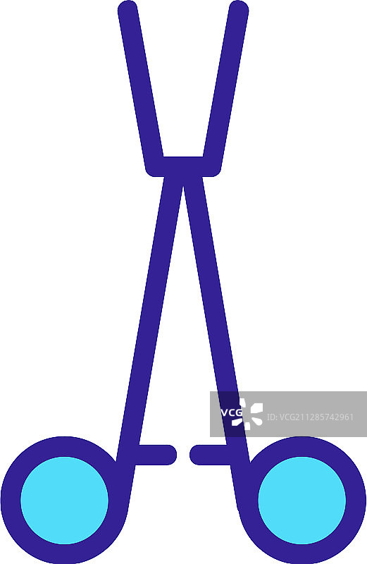 手术钳图标隔离轮廓图片素材