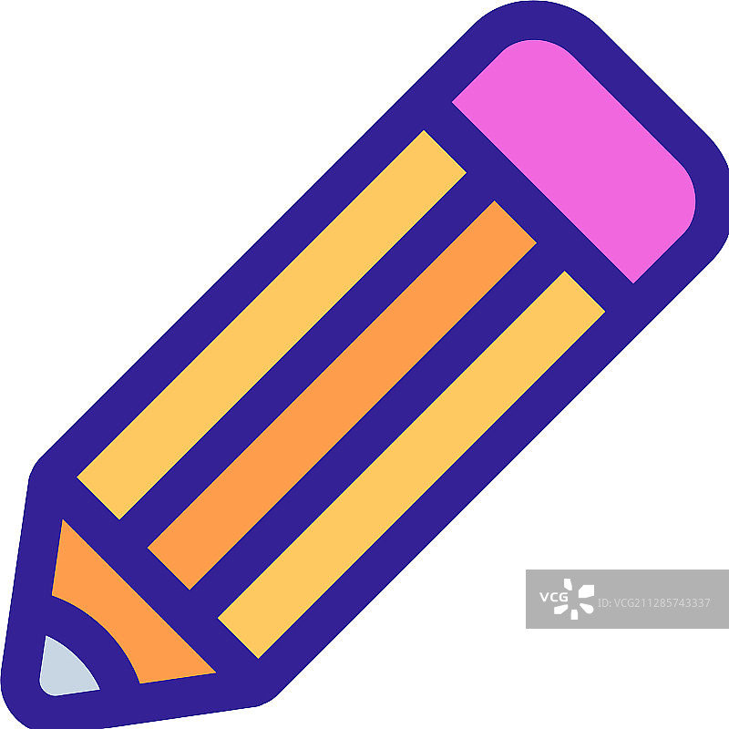 铅笔轮廓符号图标图片素材