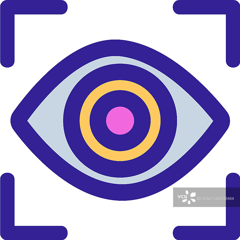 扫描眼睛轮廓图标图片素材