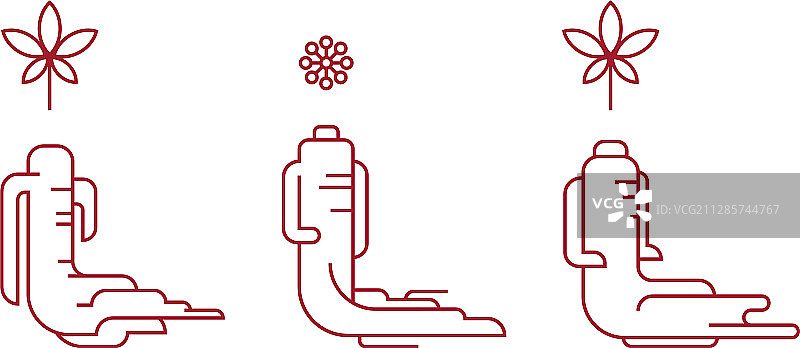 红色高丽或中国的人参根图标图片素材