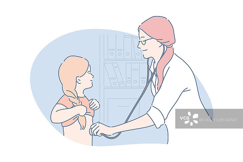 儿科护理健康医学概念图片素材
