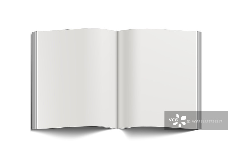 桌子上3D空白展开方形宣传册图片素材