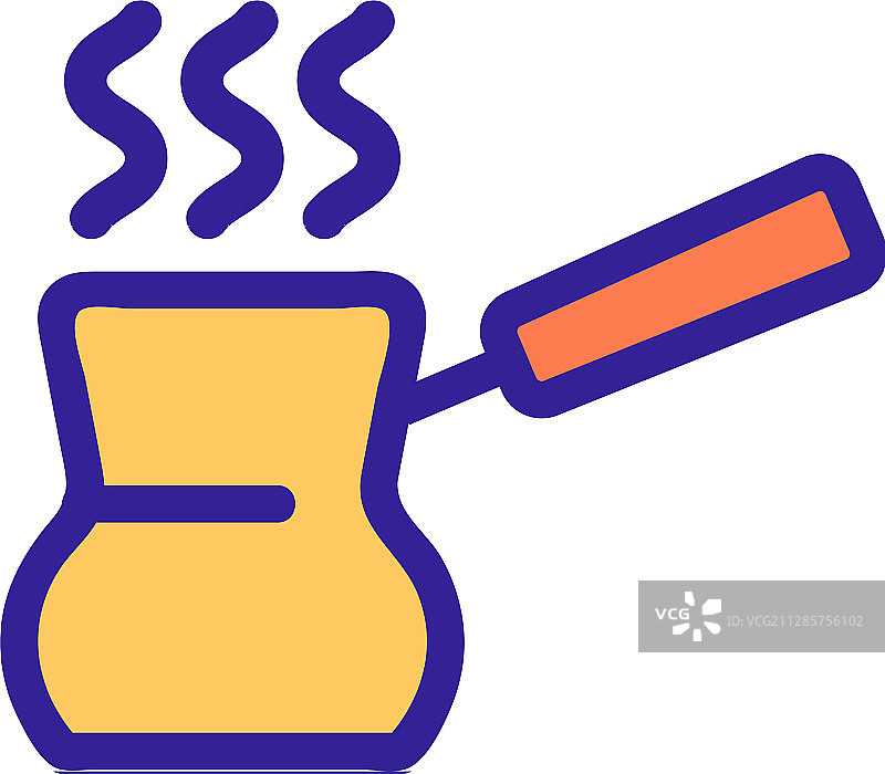 土耳其咖啡图标轮廓图片素材