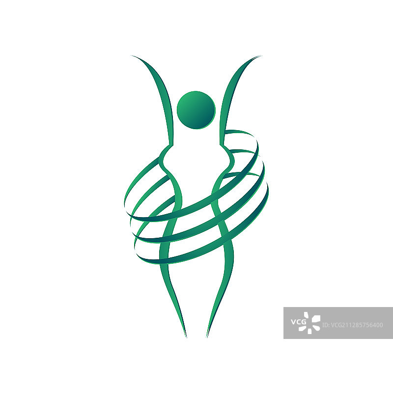 健康女性极简Logo图片素材