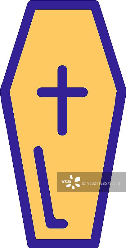 棺材轮廓图标图片素材