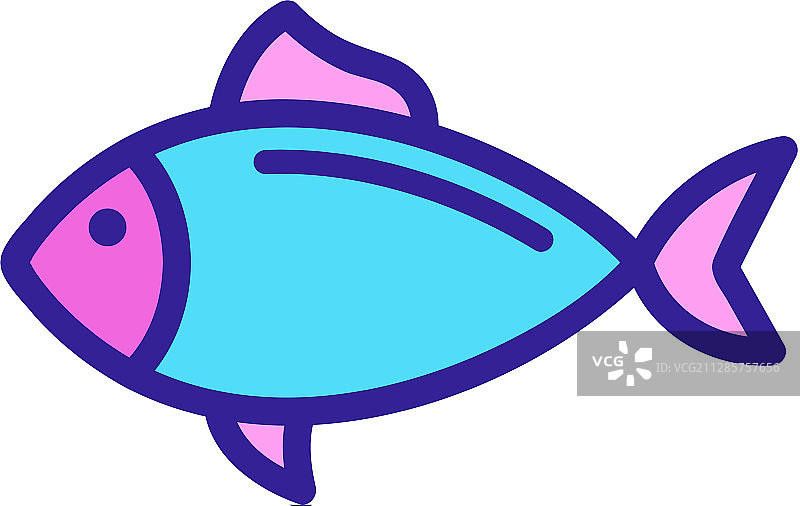 金枪鱼图标轮廓符号图片素材