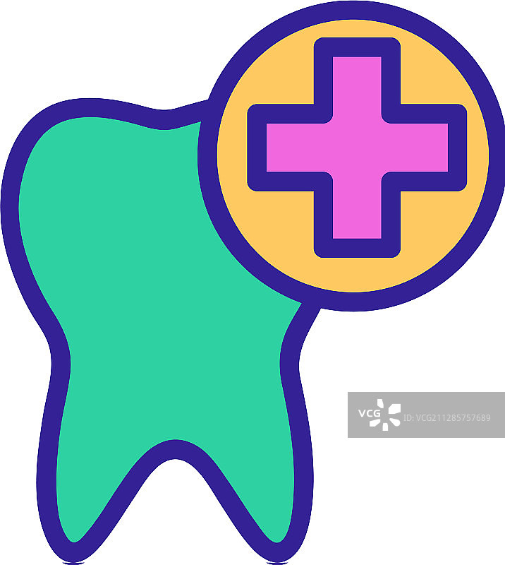 牙齿护理隔离图标图片素材