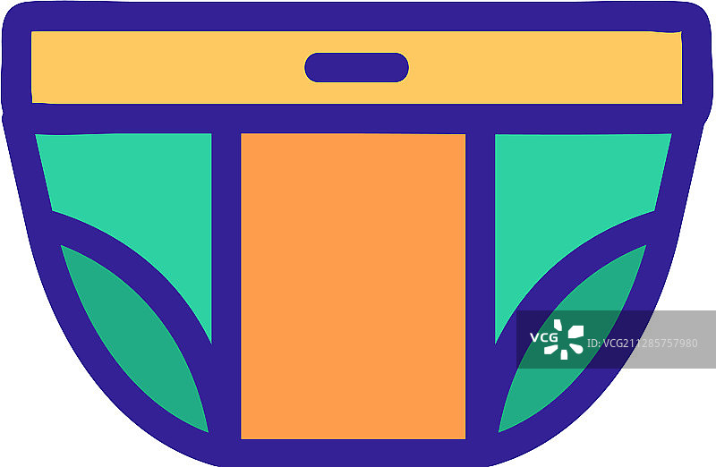 成人尿布独立轮廓图标图片素材