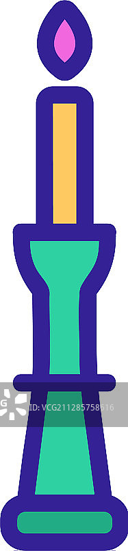 隔离轮廓蜡烛图标图片素材