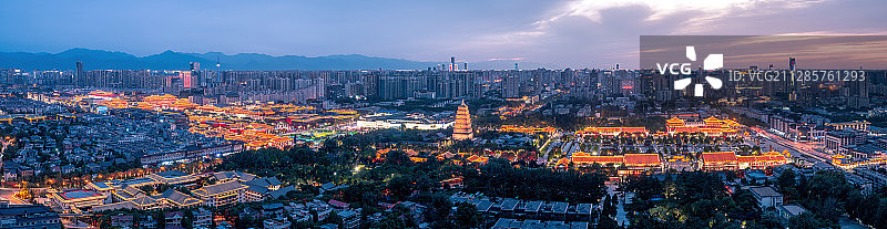 曲江新区全景图片素材
