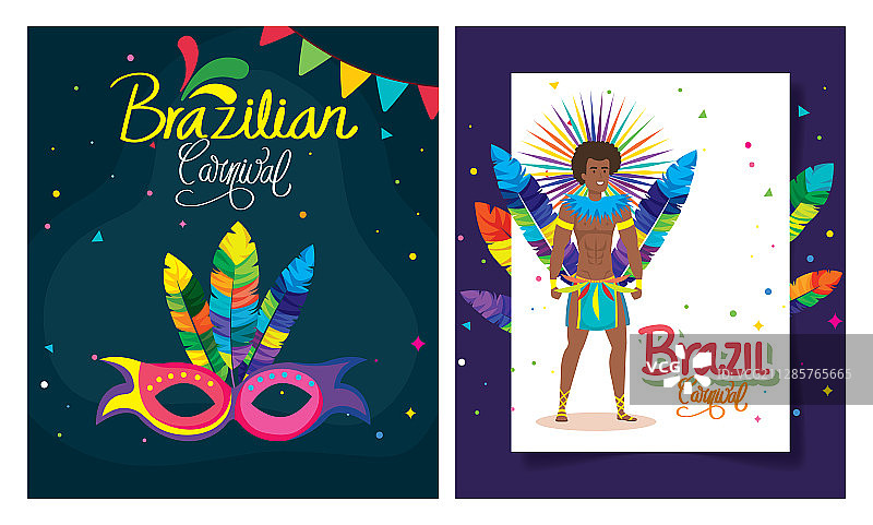 巴西狂欢节海报装饰图片素材