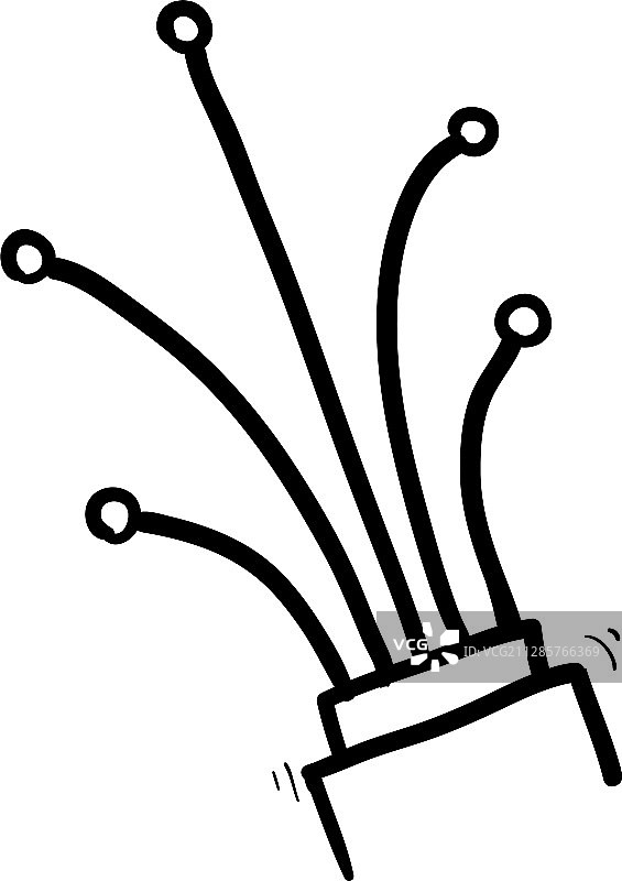 手绘光缆图标涂鸦图片素材