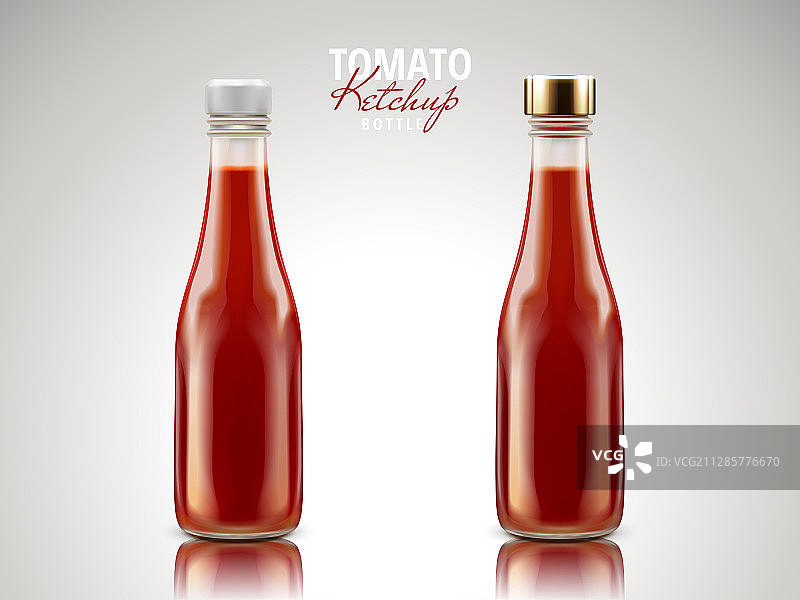 番茄醬玻璃瓶容器图片素材