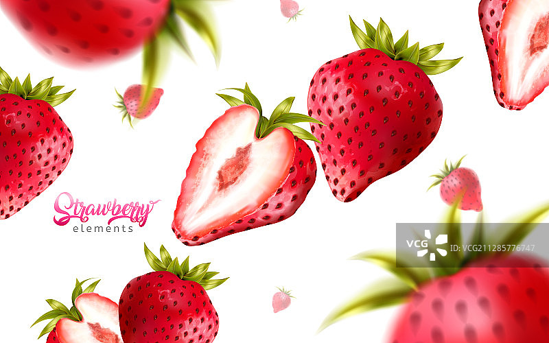 香甜草莓背景素材图片素材