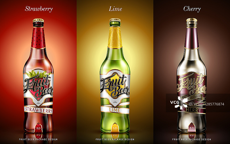 啤酒瓶身包装图片素材