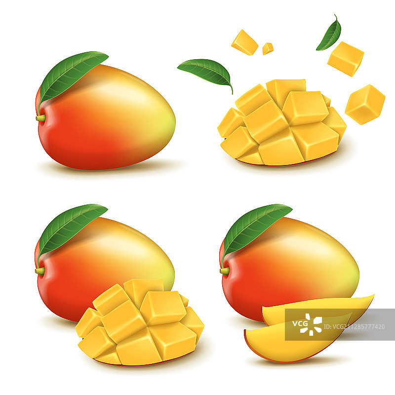 美味芒果切丁素材图片素材