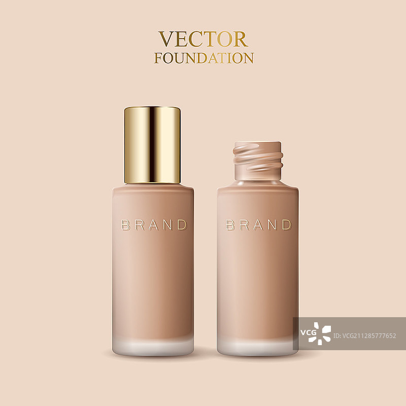 粉底液產品包裝設計图片素材