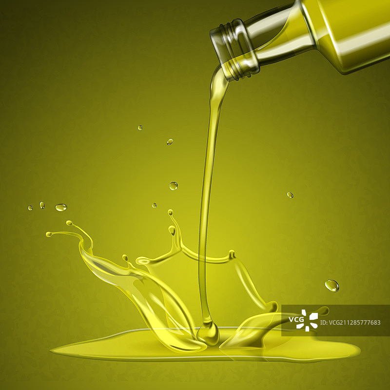 橄欖油傾倒特效图片素材