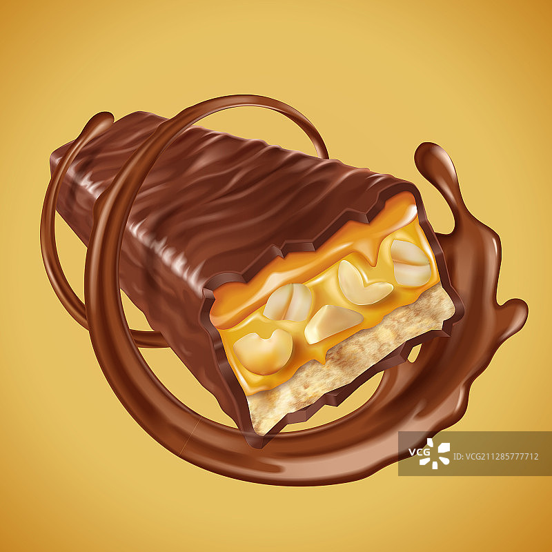 巧克力棒與餡料素材图片素材