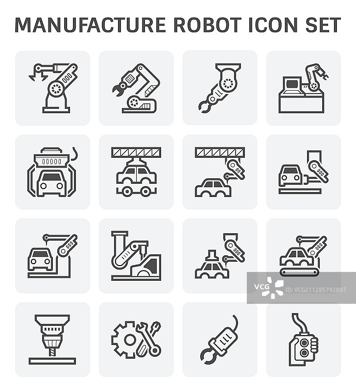 汽车生产图标图片素材