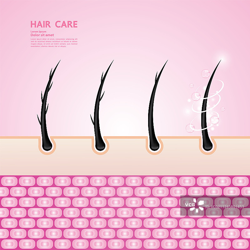 头发保护和护理技术图片素材