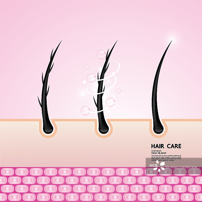 头发保护和护理技术图片素材