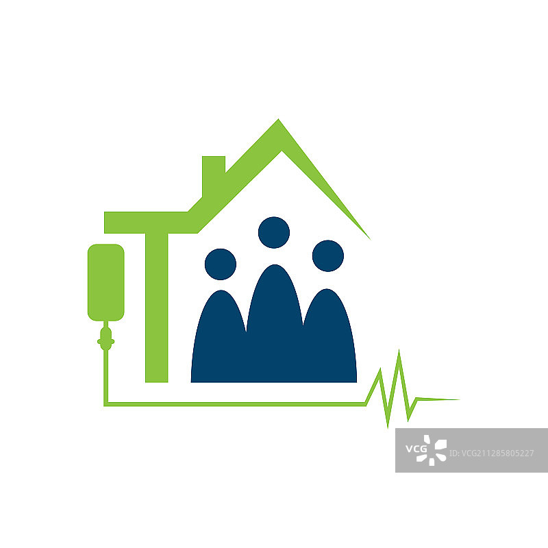 养老院logo设计居家护理老人logo图片素材