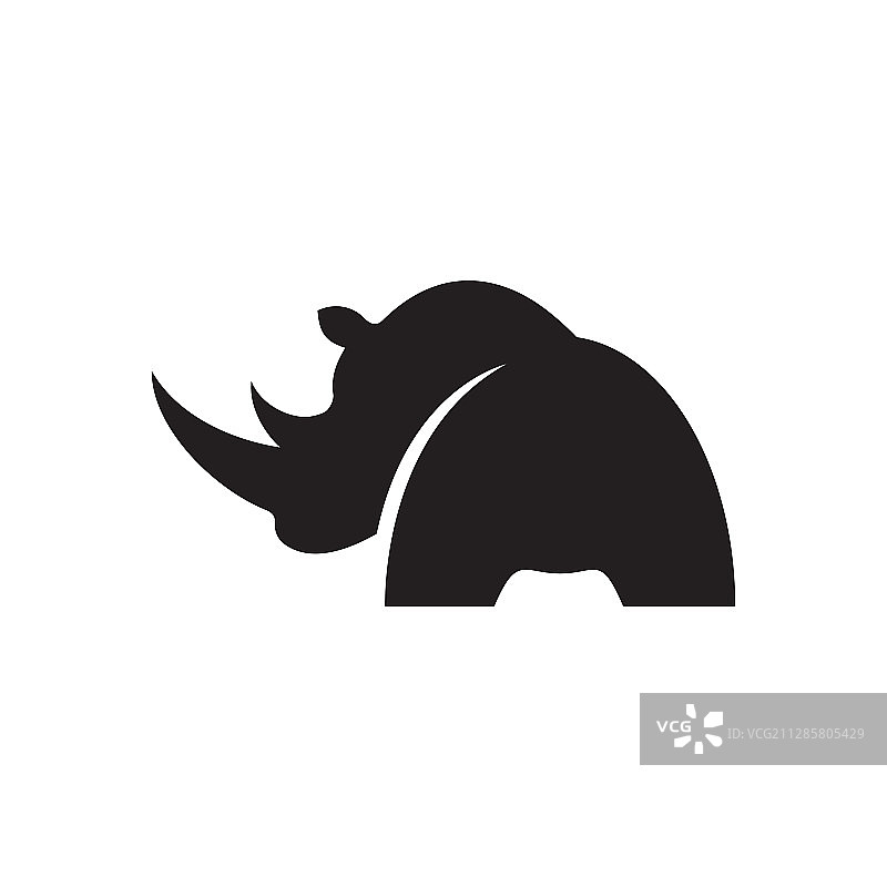 简约黑色现代犀牛logo图片素材