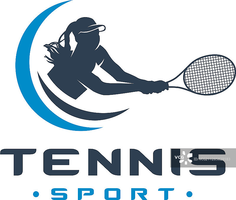 女子网球运动标志图片素材