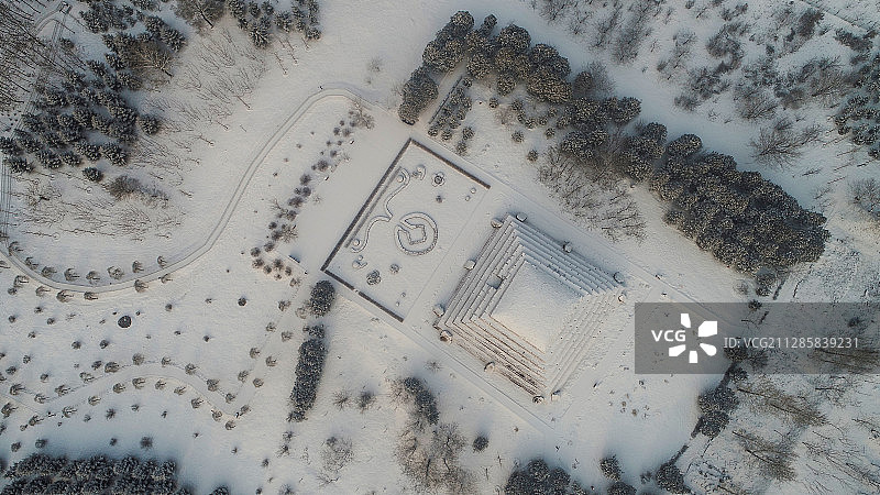 雪后的将军坟图片素材