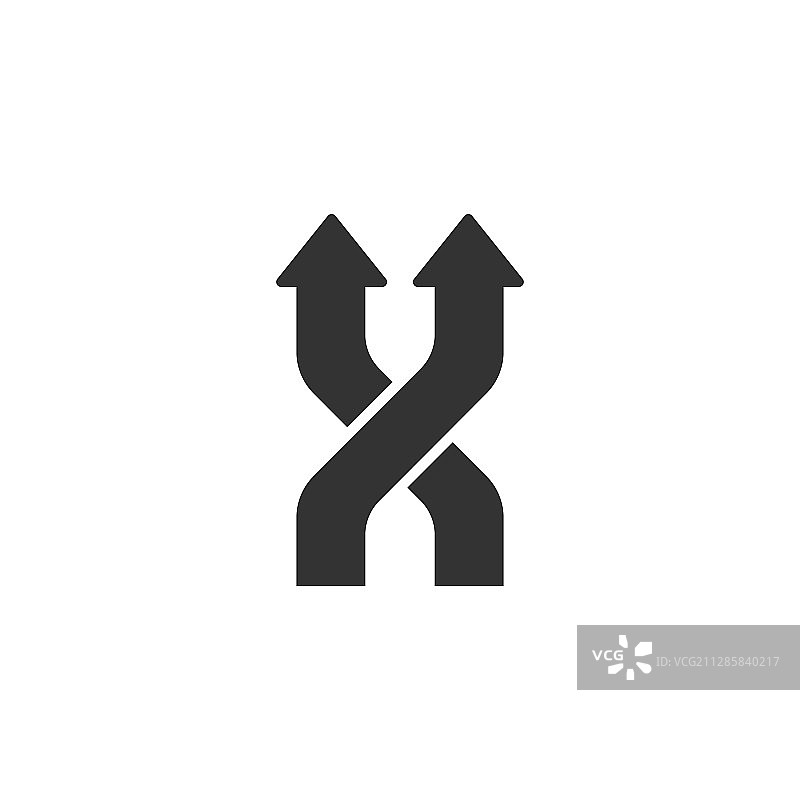 扁平风格的十字路口图标图片素材