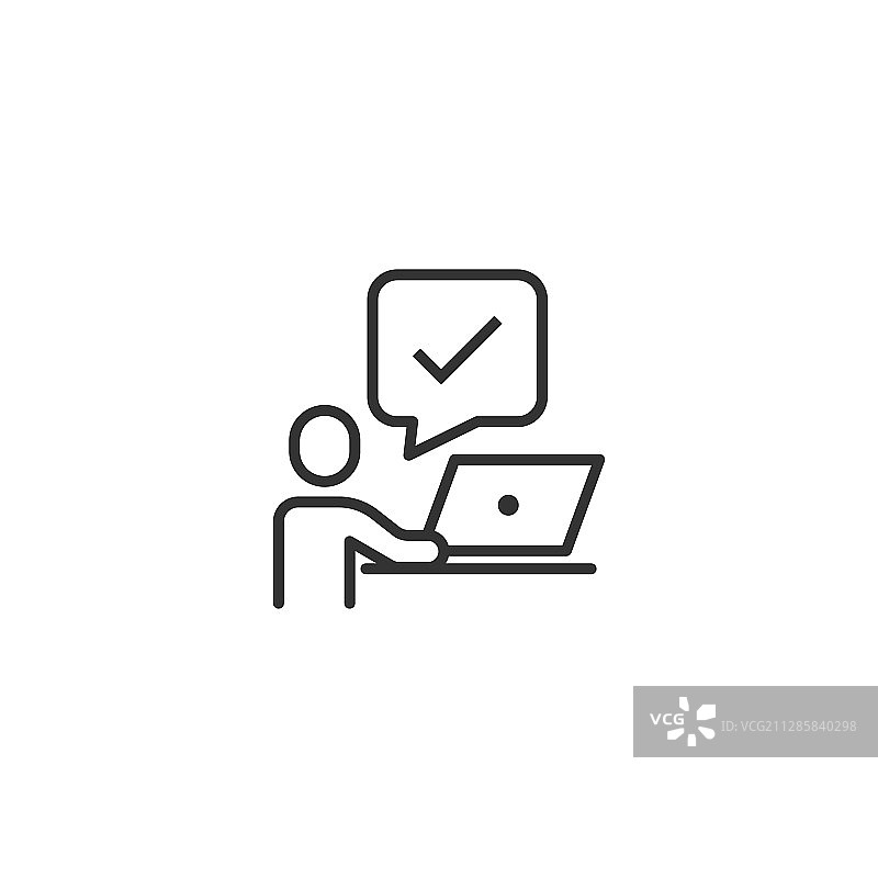 扁平风格的笔记本电脑图标图片素材