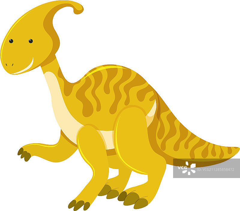 黄色副栉龙图片素材