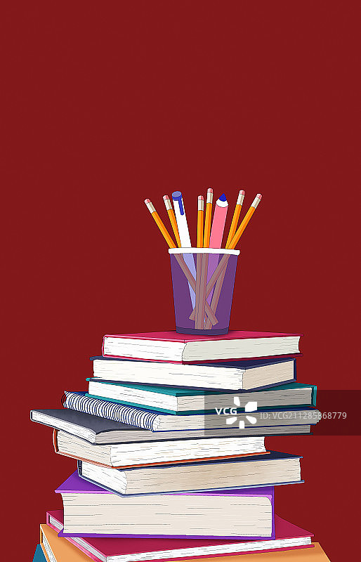 世界读书日 堆积如山的书籍图片素材