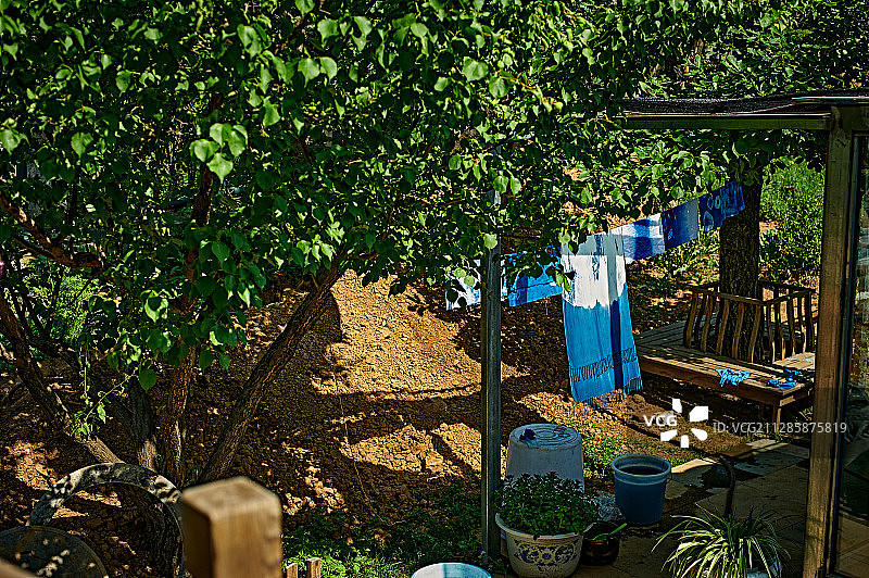 蓝染印染图片素材