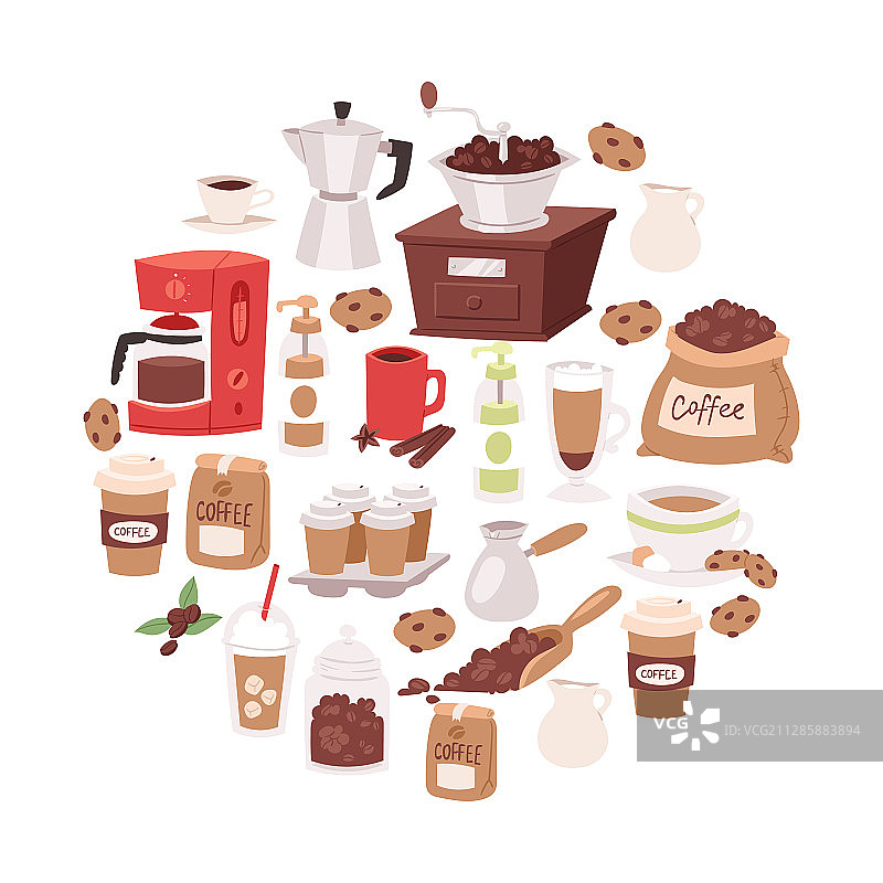 咖啡卡通元素图片素材