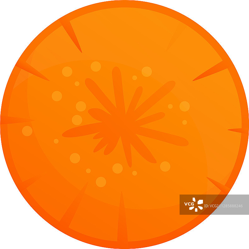 卡通风格胡萝卜圆形图标图片素材