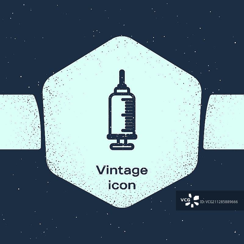 宠物疫苗注射器grunge线条图标图片素材