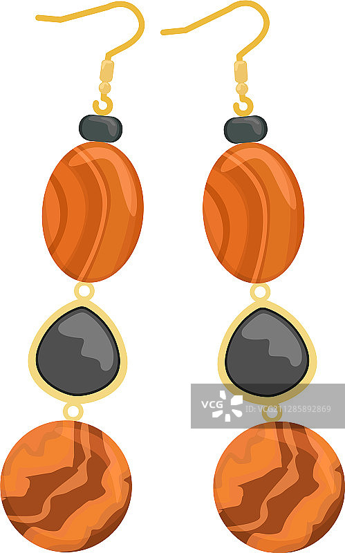 天然石材女士耳环图片素材