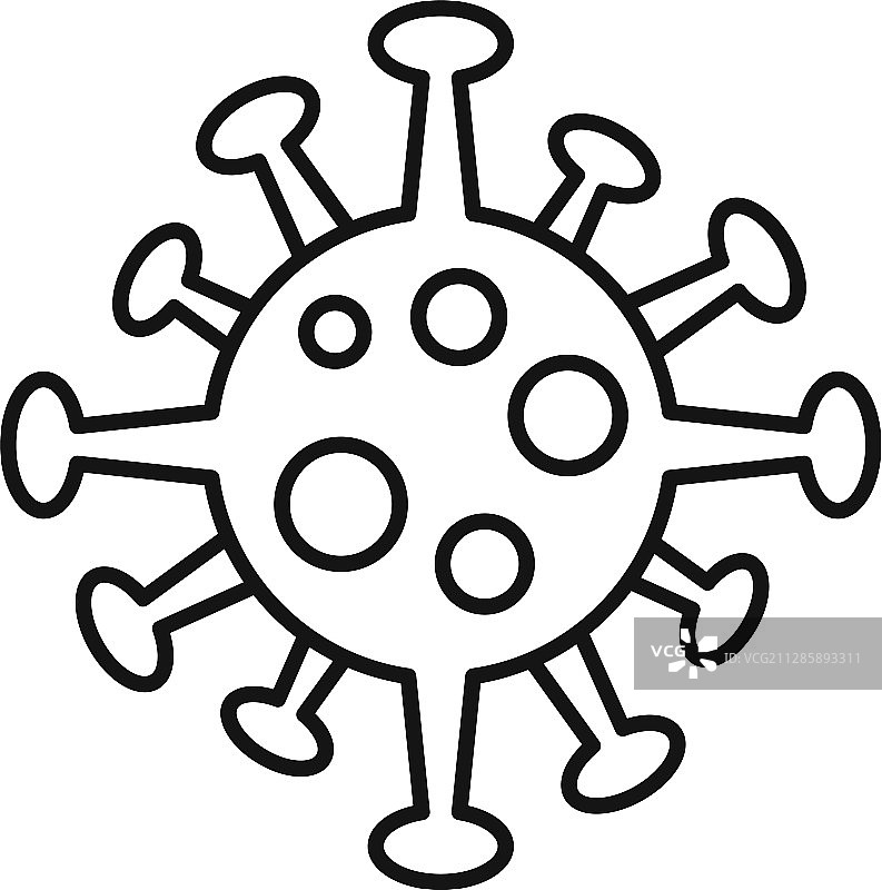 病毒细菌图标轮廓样式图片素材