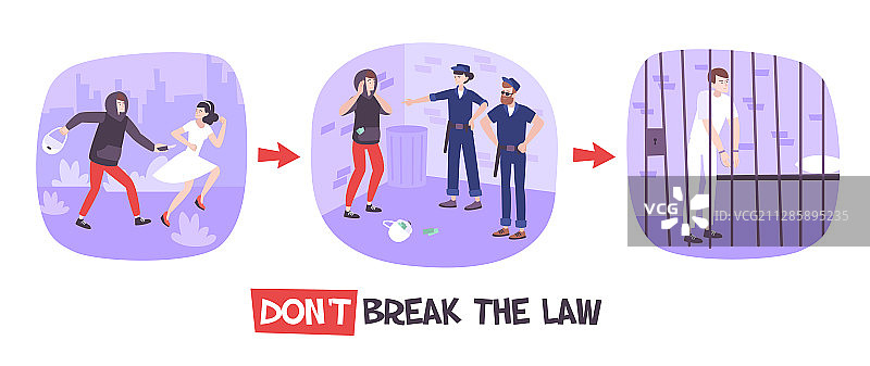违反法律组合图片素材