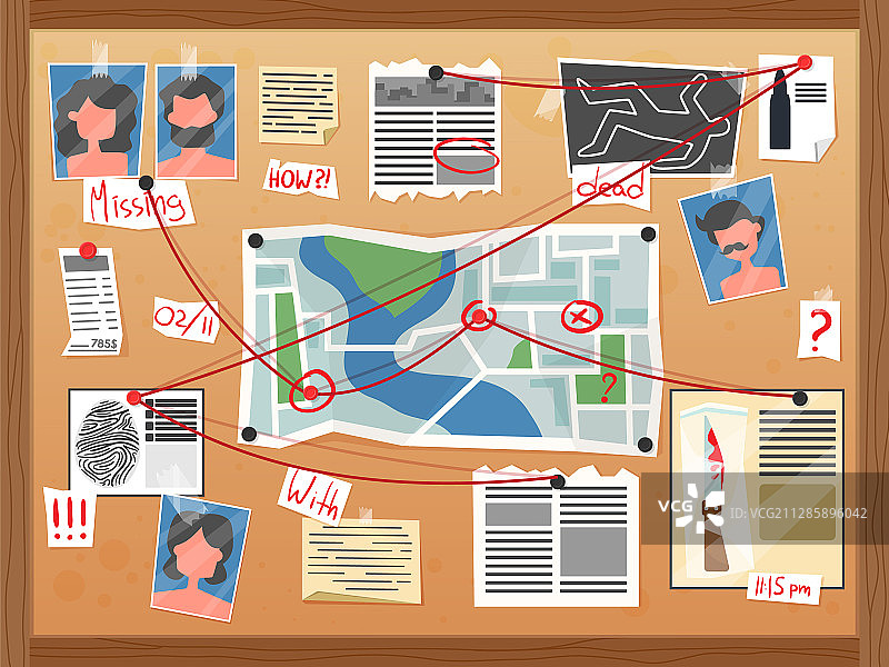 犯罪图表板构成图片素材