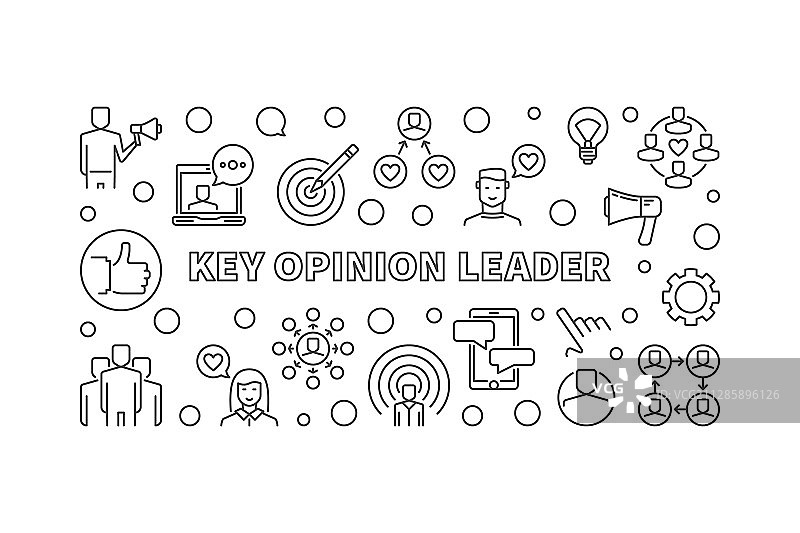 关键意见领袖线性banner图片素材